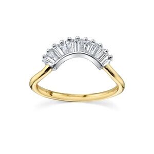 Marrow Fine White Diamond Round and Pear Ballerina Jacket Ring